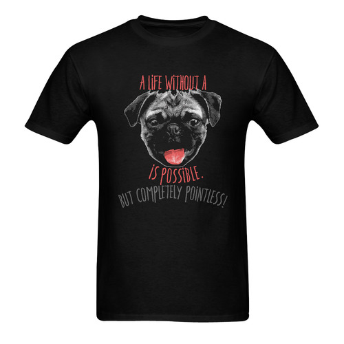 A life without a PUG / carlin is possible but … Men's T-Shirt in USA Size (Two Sides Printing)