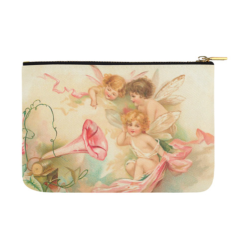 Vintage valentine cupid angel hear love songs Carry-All Pouch 12.5''x8.5''