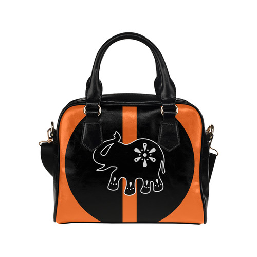 Modern Art Indian Elephant Shoulder Handbag (Model 1634)