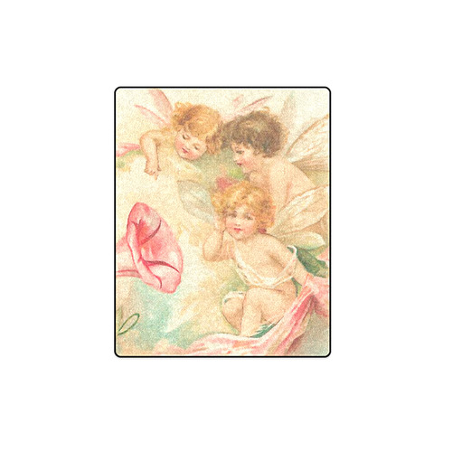 Vintage valentine cupid angel hear love songs Blanket 40"x50"