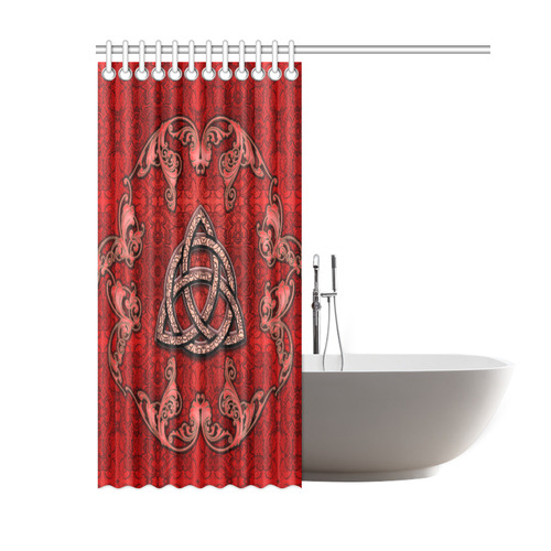 The celtic sign in red colors Shower Curtain 60"x72"