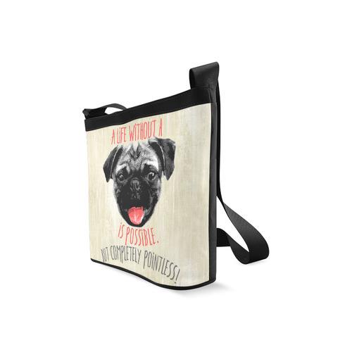 A life without a PUG / carlin is possible but … Crossbody Bags (Model 1613)