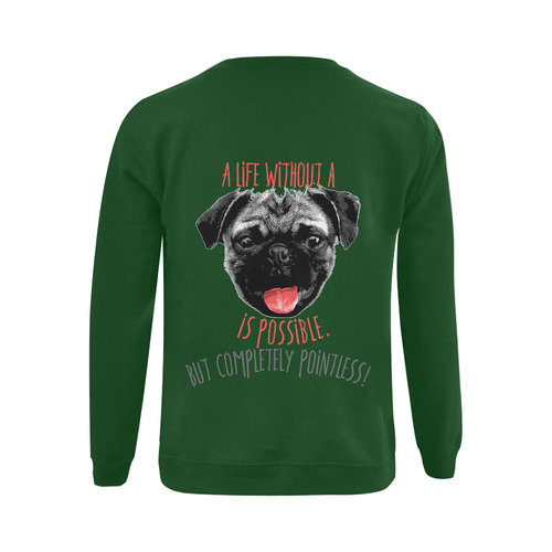 A life without a PUG / carlin is possible but … Gildan Crewneck Sweatshirt(NEW) (Model H01)