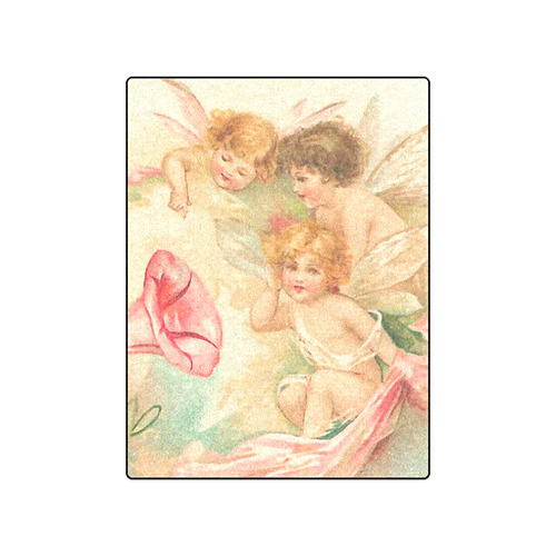 Vintage valentine cupid angel hear love songs Blanket 50"x60"