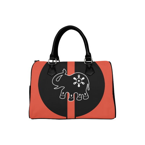 Modern Art Indian Elephant Boston Handbag (Model 1621)