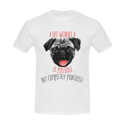 A life without a PUG / carlin is possible but … Men's Slim Fit T-shirt (Model T13)