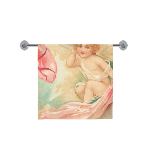 Vintage valentine cupid angel hear love songs Bath Towel 30"x56"
