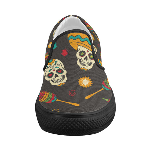 Slash's Arcade Rocker Women's Slip-on Canvas Shoes (Model 019)