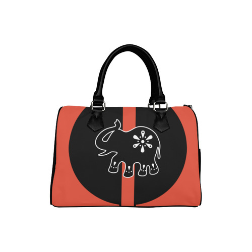 Modern Art Indian Elephant Boston Handbag (Model 1621)