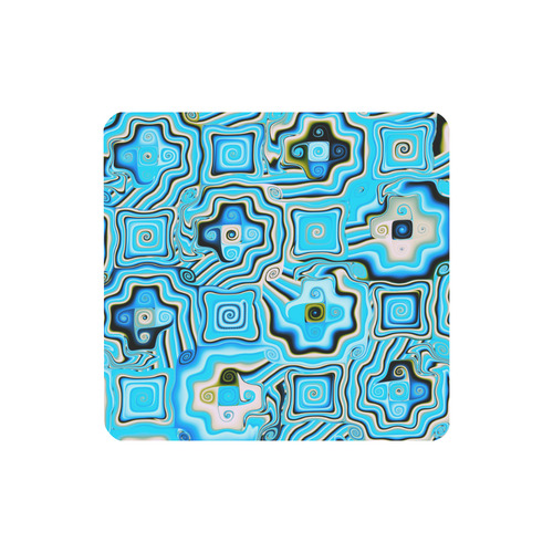 Blue Mosaic Abstract Fractal Art Women's Clutch Purse (Model 1637)