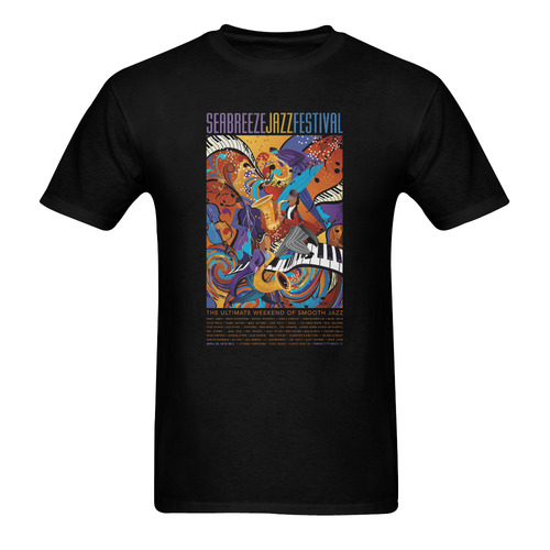 POSTER on FRONT/ Seabreeze Jazz Festival 2016 Men's T-Shirt in USA Size (Two Sides Printing)