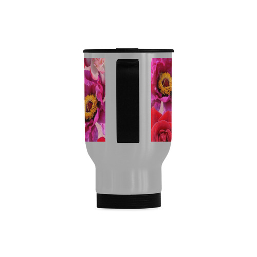 Bed Of Roses Travel Mug (Silver) (14 Oz)