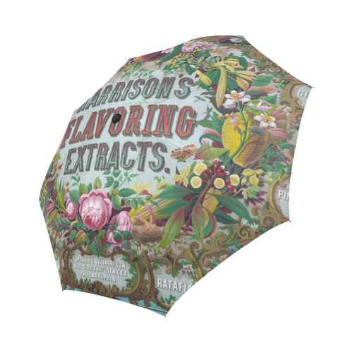 Harrison Flavoring Extracts Vintage Floral Fruit Auto-Foldable Umbrella (Model U04)