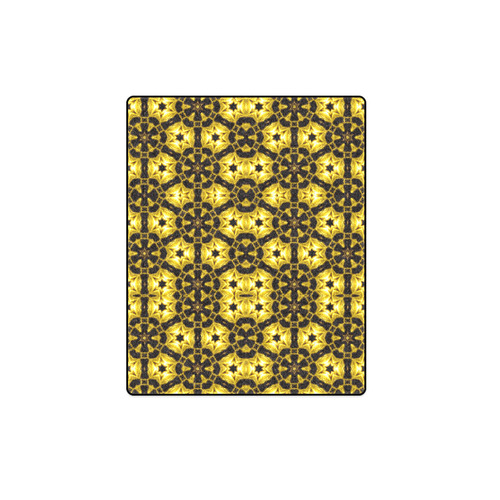 Golden Metallics Lights Kaleidoscope Mandala 5 Blanket 40"x50"
