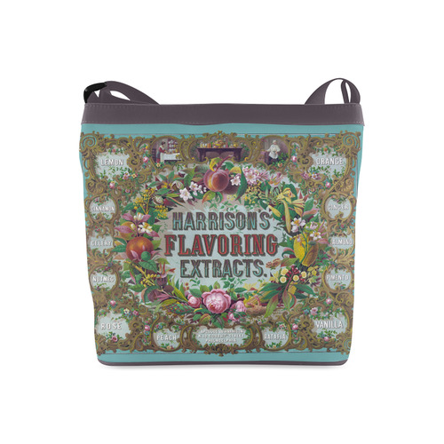 Harrison Flavoring Extracts Vintage Floral Fruit Crossbody Bags (Model 1613)