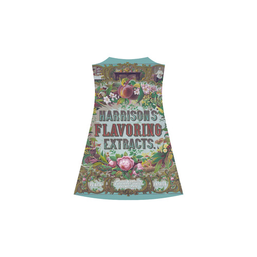 Harrison Flavoring Extracts Vintage Floral Fruit Alcestis Slip Dress (Model D05)