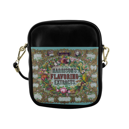 Harrison Flavoring Extracts Vintage Floral Fruit Sling Bag (Model 1627)