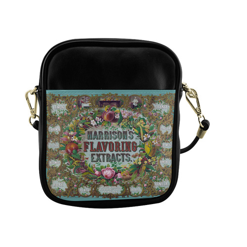 Harrison Flavoring Extracts Vintage Floral Fruit Sling Bag (Model 1627)