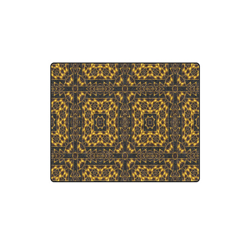 Golden Metallics Lights Kaleidoscope Mandala 3 Blanket 40"x50"