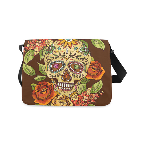 sugar skull messenger bag