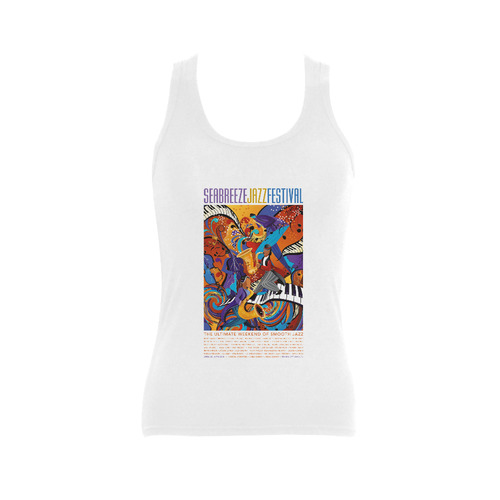 POSTER on FRONT/ Seabreeze Jazz Festival 2016 Women's Shoulder-Free Tank Top (Model T35)