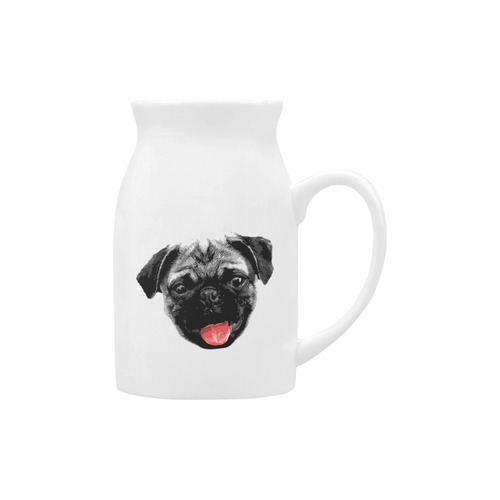 Cute PUG / carlin with red tongue Milk Cup (Large) 450ml