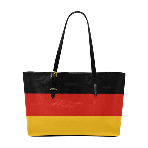 German Flag Colored Stripes Euramerican Tote Bag/Large (Model 1656)