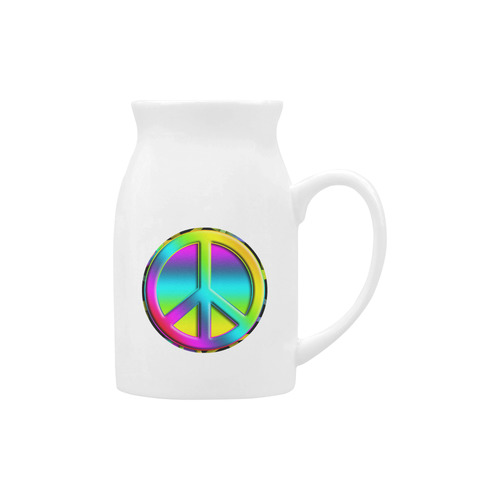 Neon Colorful PEACE pattern Milk Cup (Large) 450ml