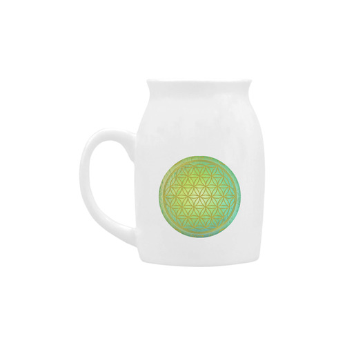 Symbol FLOWER OF LIFE vintage gold green Milk Cup (Small) 300ml