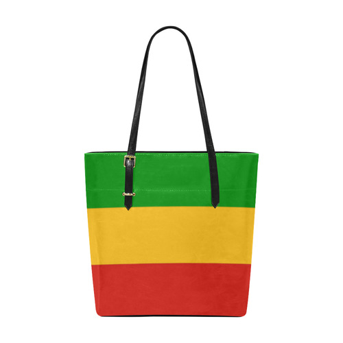 Rastafari Flag Colored Stripes Euramerican Tote Bag/Small (Model 1655)