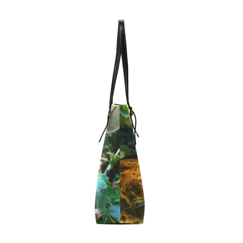 A Shaman Journey with Drum and Panther Euramerican Tote Bag/Small (Model 1655)
