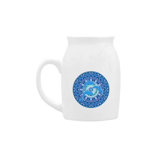 Mandala Magic Blue JUMPING DOLPHINS Milk Cup (Small) 300ml