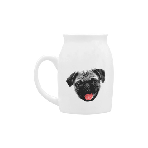 Cute PUG / carlin with red tongue Milk Cup (Small) 300ml