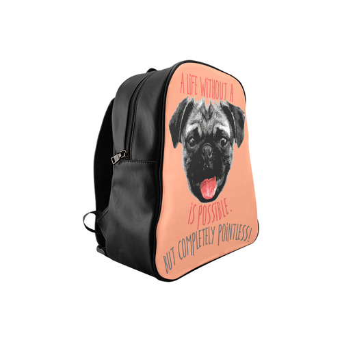 A life without a PUG / carlin is possible but … School Backpack (Model 1601)(Small)