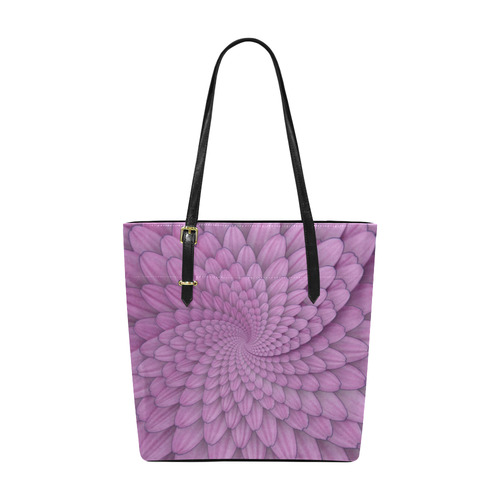 pink flower spiral Euramerican Tote Bag/Small (Model 1655)