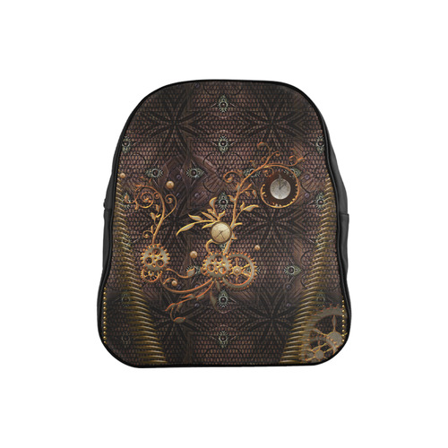 Steampunk, gallant design School Backpack (Model 1601)(Small)