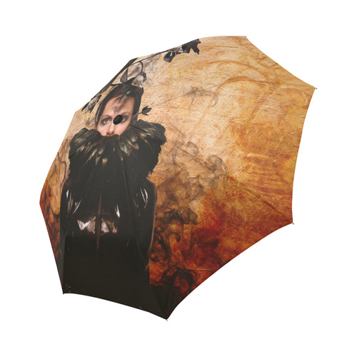 Crow Woman in Modern Times as Spirit Guide Auto-Foldable Umbrella (Model U04)