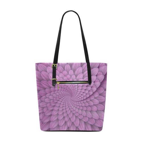 pink flower spiral Euramerican Tote Bag/Small (Model 1655)