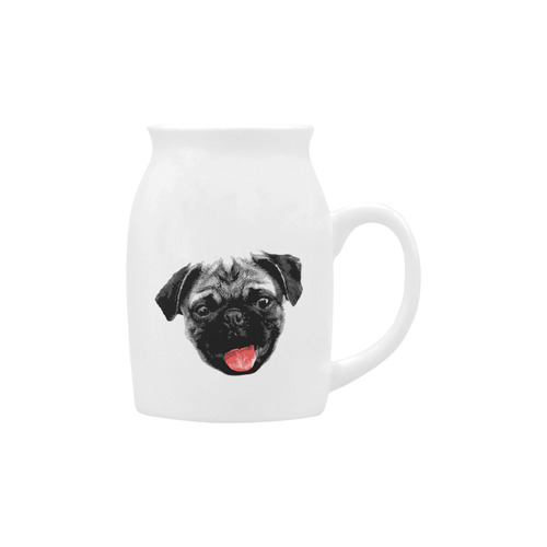 Cute PUG / carlin with red tongue Milk Cup (Small) 300ml