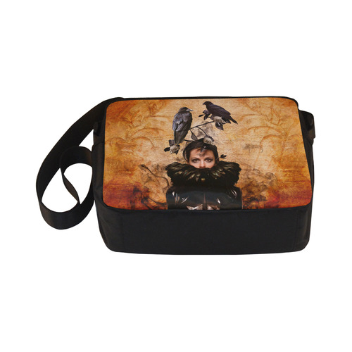 Crow Woman in Modern Times as Spirit Guide Classic Cross-body Nylon Bags (Model 1632)