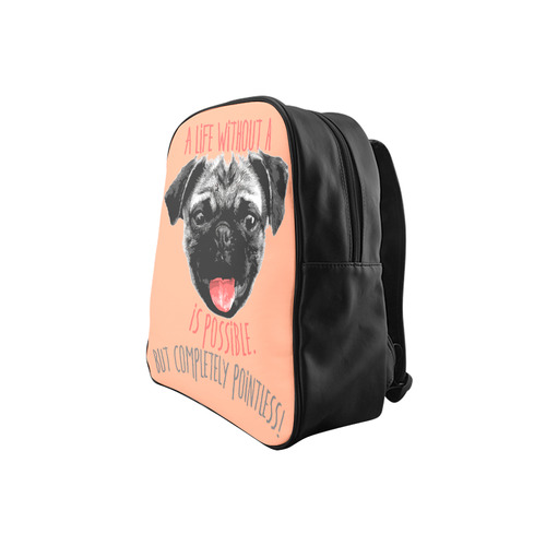 A life without a PUG / carlin is possible but … School Backpack (Model 1601)(Small)