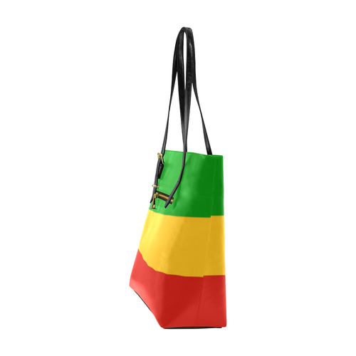 Rastafari Flag Colored Stripes Euramerican Tote Bag/Small (Model 1655)