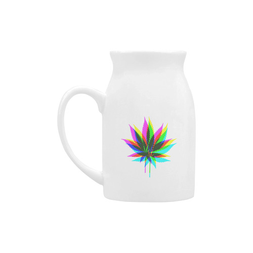 Wild Hemp Leaves - neon colored Milk Cup (Large) 450ml