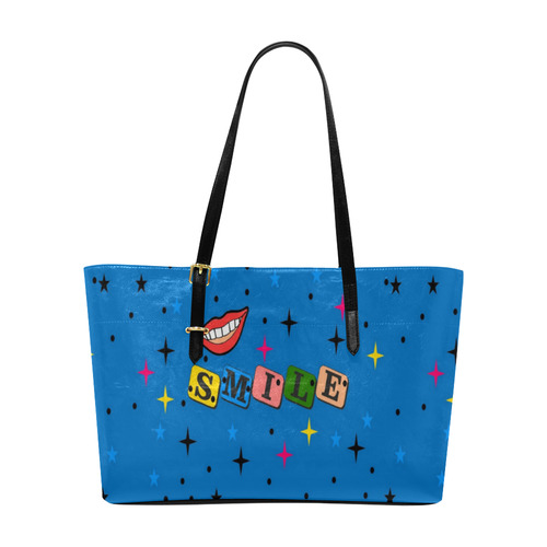 Smile by Popart Lover Euramerican Tote Bag/Large (Model 1656)