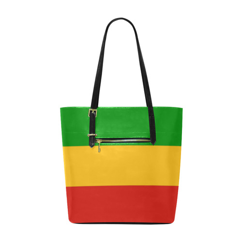 Rastafari Flag Colored Stripes Euramerican Tote Bag/Small (Model 1655)