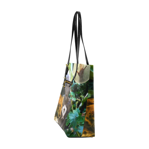 A Shaman Journey with Drum and Panther Euramerican Tote Bag/Small (Model 1655)