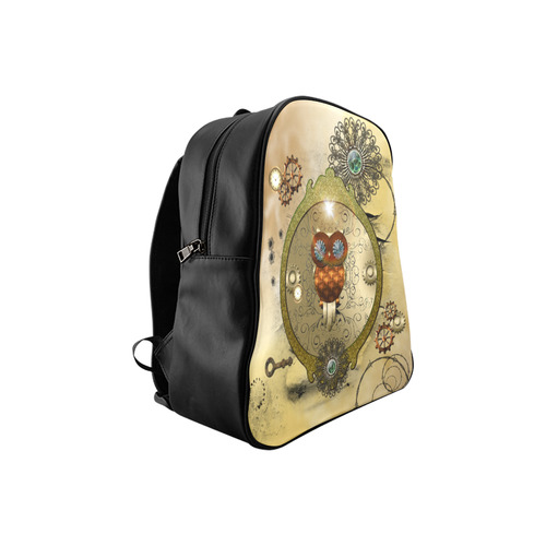Steampunk, wonderful owl School Backpack (Model 1601)(Small)