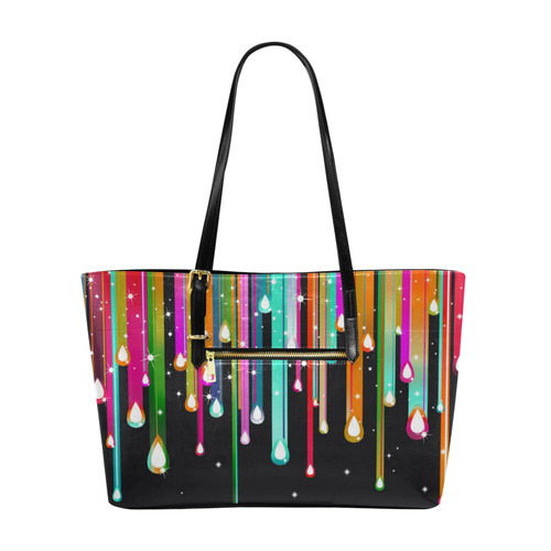 Stars & Stripes Shower multicolored Euramerican Tote Bag/Large (Model 1656)