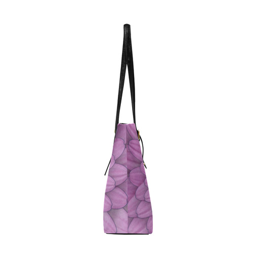 pink flower spiral Euramerican Tote Bag/Large (Model 1656)