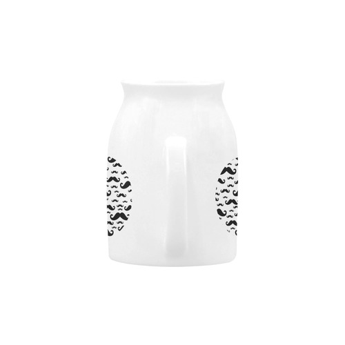 Black handlebar MUSTACHE / MOUSTACHE pattern Milk Cup (Small) 300ml